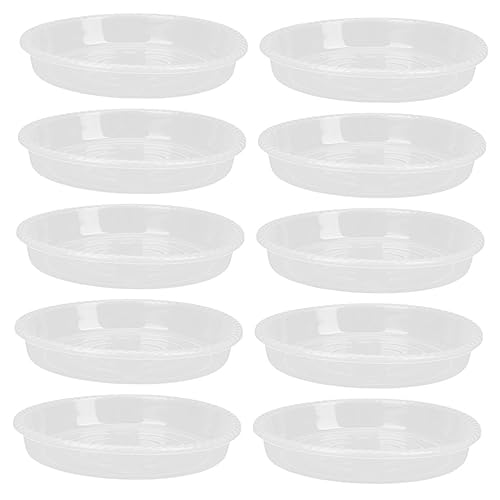 Abaodam 10 Stück Pflanzenuntersetzer Kunststoff Transparent wasserdichte Blumenkübel Tropfschalen für Garten und Innenräume für Töpfe und Pflanzengefäße Abaodam 10 Stück Pflanzenuntersetzer Kunststoff Transparent wasserdichte Blumenkübel Tropfschalen für Garten und Innenräume für Töpfe und Pflanzengefäße von Abaodam