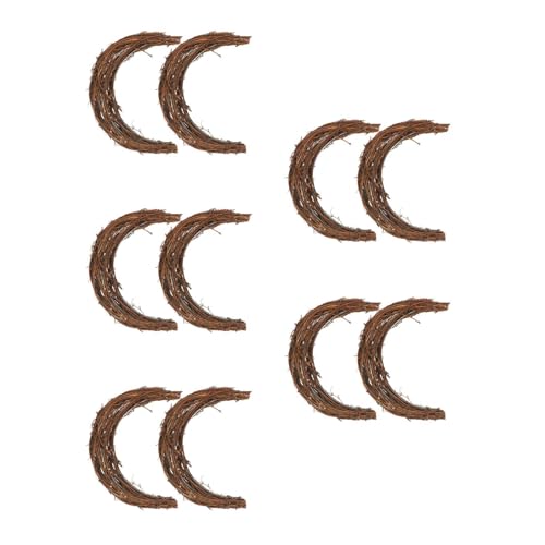 Abaodam 10 Stück Rattan-Girlande Blumenranken Mond Dekorationen Flechten Zubehör Mond Rattan Kranz Mond Form Tür Kranz Natur Rattan Kranz DIY Rattan Reifen Mond Rattan für DIY Kranz Abaodam 10 Stück Rattan-Girlande Blumenranken Mond Dekorationen Flechten Zubehör Mond Rattan Kranz Mond Form Tür Kranz Natur Rattan Kranz DIY Rattan Reifen Mond Rattan für DIY Kranz von Abaodam
