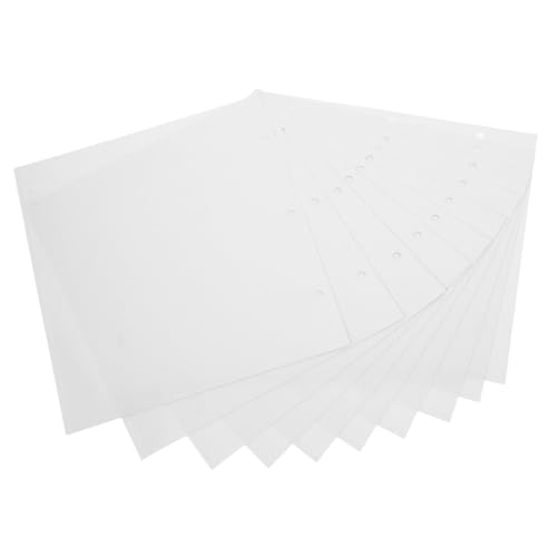 Abaodam 10 Stück Selbstklebende Nachfüllseiten aus PVC für Fotoalben Scrapbook Ordner 3-Loch Magnetseiten Schutzfolie für Kleine Fotos Wiederverwendbar von Abaodam