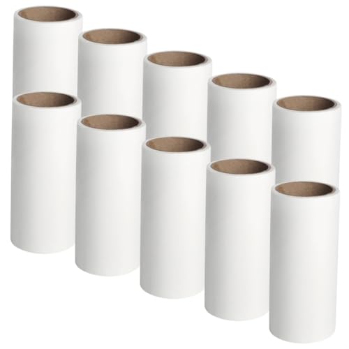 Abaodam 10 Stück Teiliges Fusselrollen Ersatzset Praktischer Fusselentferner für Kleidung Möbel und Teppiche für Tierhaare Einfach zu Bedienen aus Sicherem Gummipapier von Abaodam