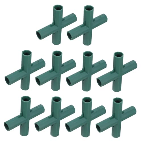 Abaodam 10 Stück Teiliges PVC Wetterfester Vierwege-kuppler für Gewächshausrahmen Gartenschlauch-reparatur Einfacher Diy-aufbau von Pflanzenstützen von Abaodam