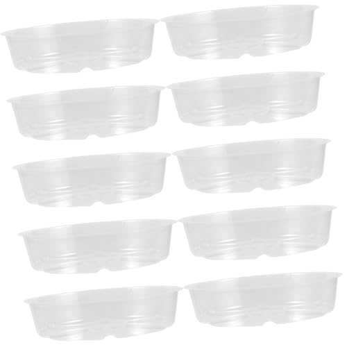 Abaodam 10 Stück Transparente Pflanzuntersetzer Kunststoff Töpfe Tropfschalen für Blumen Blumentöpfe und Gartenbedarf Langlebig und Praktisch von Abaodam