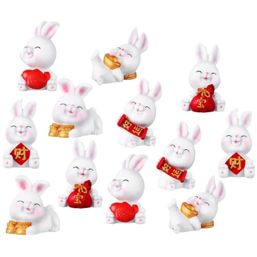 Abaodam 12 Stück Teiliges Miniatur Kaninchen Figuren aus Widerstandsfähigem Harz Leichte Detailreiche Hasen Ornamente für Osterdeko Miniaturgärten Cake Topper und Wohnraumdekoration Abaodam 12 Stück Teiliges Miniatur Kaninchen Figuren aus Widerstandsfähigem Harz Leichte Detailreiche Hasen Ornamente für Osterdeko Miniaturgärten Cake Topper und Wohnraumdekoration von Abaodam
