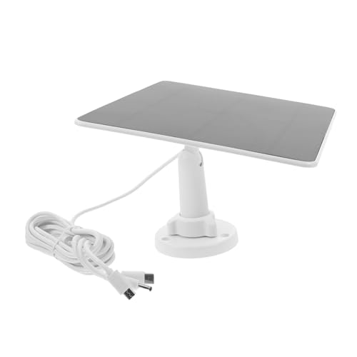 Abaodam 1Satz Monokristallines Solarpanel für Video Türklingel im Freien Effizientes Solarladegerät für Außenüberwachung mit Halterung und USB von Abaodam