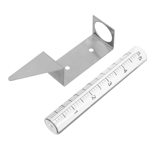 Abaodam 1Satz Praktischer Regenmesser mit Edelstahlgestell Niederschlagsmesser für Garten Terrasse und Rasenflächen Genaues Messgerät zur Präzisen Niederschlagsmessung von Abaodam