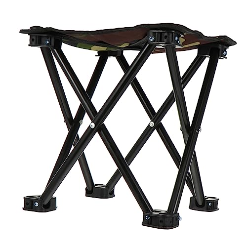 Abaodam 1Stück Faltbarer Campingstuhl für Angler Robuster Angelhocker mit Stabilem Design Atmungsaktivem Oxford und Eisenrahmen für Outdoor Aktivitäten für Familie von Abaodam