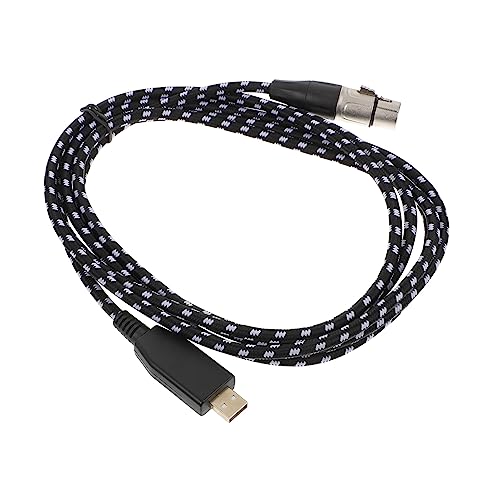 Abaodam 1Stück USB zu Xlr Mikrofonkabel mit Doppelabschirmung Schwarz für Hochwertige Audioaufnahmen und Streaming Kompatibel mit Mikrofonen und Audiogeräten von Abaodam