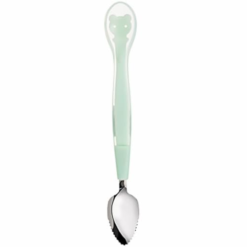 Abaodam Doppelseitiger Kinderlöffel für Babyfütterung Ergonomisches Design Tragbar Frei für Früchte und Brei von Abaodam