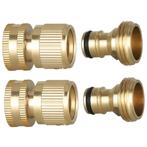 Abaodam 2 Sätze Gartenschlauch Schnellverbinder Messing Anschluss Adapter Gewinde Ersatz für Gartenbewässerung Leicht Langlebig Kompatibel Abaodam 2 Sätze Gartenschlauch Schnellverbinder Messing Anschluss Adapter Gewinde Ersatz für Gartenbewässerung Leicht Langlebig Kompatibel von Abaodam