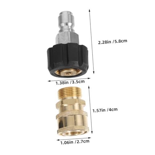 Abaodam 2 Sätze Hochdruckreiniger Adapter Set Gewinde zu Schnellkupplung Messing Wasserschlauch Verbinder für Patio Reinigung Abaodam 2 Sätze Hochdruckreiniger Adapter Set Gewinde zu Schnellkupplung Messing Wasserschlauch Verbinder für Patio Reinigung von Abaodam