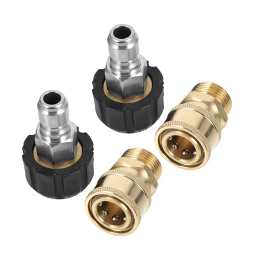 Abaodam 2 Sätze Hochdruckreiniger Schlauchadapter Messing Innengewinde Schnellkupplung Hochdruckschlauch Verbinder für Auto Gartenreinigung Abaodam 2 Sätze Hochdruckreiniger Schlauchadapter Messing Innengewinde Schnellkupplung Hochdruckschlauch Verbinder für Auto Gartenreinigung von Abaodam