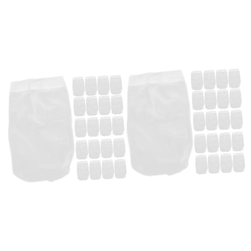 Abaodam 2 Sätze Siebstrümpfe Bag Socken Reiniger Poolnetze Zur Reinigung Filter Pools Taschen Skimmer-Korb-Socke Pool-Skimmer-Socke Superfeines Nylongewebe 20 Stück * 2 von Abaodam