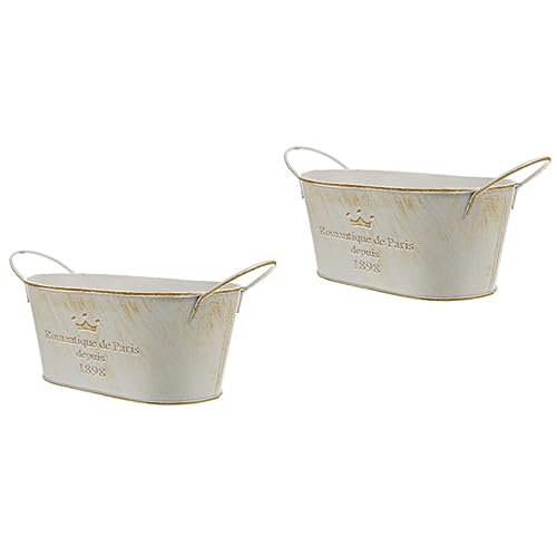 Abaodam 2 Stück Blumentopf Zimmerpflanzentöpfe Landhausdekor Retro Blumentopf Pflanzentöpfe Für Den Innenbereich Rustikale Dekoration Vintage Behälter Metall Pflanzgefäß Abaodam 2 Stück Blumentopf Zimmerpflanzentöpfe Landhausdekor Retro Blumentopf Pflanzentöpfe Für Den Innenbereich Rustikale Dekoration Vintage Behälter Metall Pflanzgefäß von Abaodam