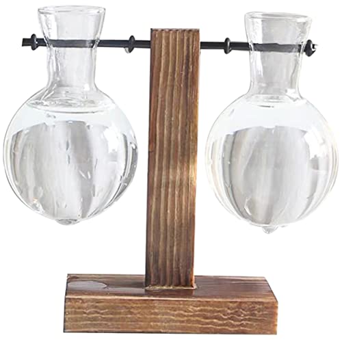 Abaodam 2 Stück Glasvase zimmerpflanzen Desktop-Vase- Anzuchtvase aus Glas Vase für hydroponische Pflanzen Tisch-Pflanzgefäß aus Glas Pflanzvase für den Tisch Glasblumentopf hölzern Abaodam 2 Stück Glasvase zimmerpflanzen Desktop-Vase- Anzuchtvase aus Glas Vase für hydroponische Pflanzen Tisch-Pflanzgefäß aus Glas Pflanzvase für den Tisch Glasblumentopf hölzern von Abaodam