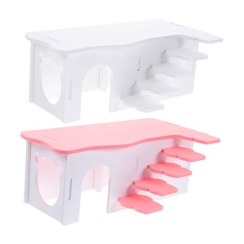 Abaodam 2 Stück Hamsterhaus Teilig mit Leiter Versteck und Schlafplatz für Kleine Nagetiere Wie Hamster Meerschweinchen und Kaninchen Kleintier Spielhaus für Klettern und Verstecken im Abaodam 2 Stück Hamsterhaus Teilig mit Leiter Versteck und Schlafplatz für Kleine Nagetiere Wie Hamster Meerschweinchen und Kaninchen Kleintier Spielhaus für Klettern und Verstecken im von Abaodam