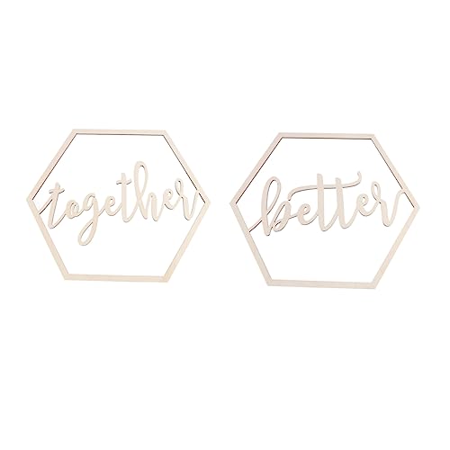 Abaodam 2 Stück Hochzeitsschilder Hochzeitsstühle Hochzeitsstuhl-Schilder „Better Together“-Hochzeitsdeko „Better Together Chair“-Schild Das Schild „Together Together Bridegroom“ Aus von Abaodam