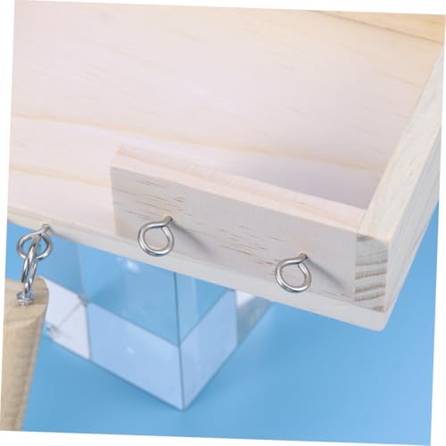 Abaodam 2 Stück Holz Hamster Set mit Kletterleiter und Plattform Robustes Kleintier Klettergerüst für Zwerghamster und Kleine Haustiere Langlebig und Spaßfördernd von Abaodam
