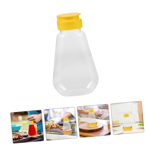 Abaodam 2 Stück Honigspender aus Kunststoff Auslaufsichere Quetschflaschen für Honig und Gewürze Ergonomisch Leicht für Reisen Camping Bbq Kontrollierte Dosierung von Ketchup Senf von Abaodam