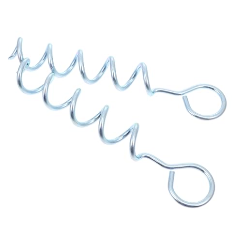 Abaodam 2 Stück Hund Bodenanker Spiral Erdspieß mit Spitzem Kopf Robust für Outdoor Garten und Camping Einfache Fixierung Zelten Geeignet für Hunde und Haustiere von Abaodam