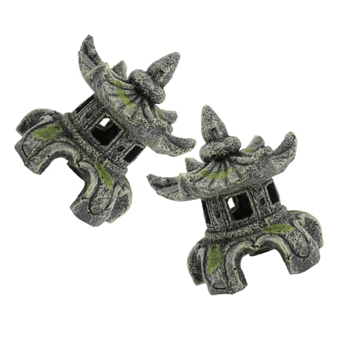 Abaodam 2 Stück Miniatur Pagoden Aquarium Deko aus Langlebigem Resin Asiatischer Pavillon als Versteck für Fische und Garnelen Wasserdichtes Farbbeständiges Fish Tank Ornament für Bonsai Abaodam 2 Stück Miniatur Pagoden Aquarium Deko aus Langlebigem Resin Asiatischer Pavillon als Versteck für Fische und Garnelen Wasserdichtes Farbbeständiges Fish Tank Ornament für Bonsai von Abaodam