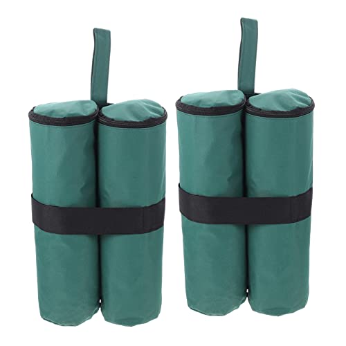 Abaodam 2 Stück Outdoor Sandsäcke für Pavillon und Zelt Winddicht Dunkelgrün mit Sicherer Versiegelung Einfache Befüllung mit Sand Kies oder für Camping und Sonnenschutz von Abaodam