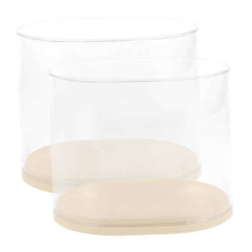 Abaodam 2 Stück Mini-Figuren-vitrine Staubschutz-vitrine Für Sammlerstücke Proben-vitrine Probenaufbewahrung Mini-schattenbox Kunststoff-aufbewahrungs-Organizer von Abaodam
