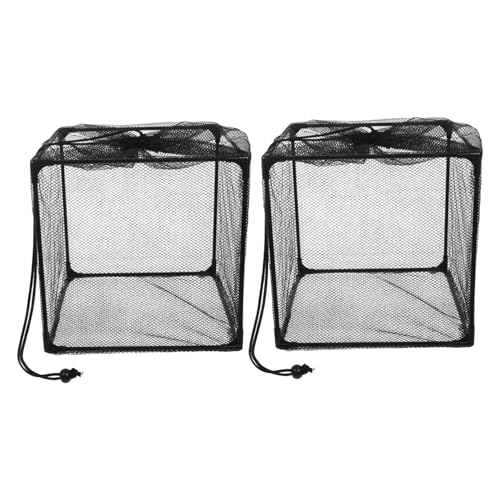 Abaodam 2 Stück Teichfilterbox mit Anti-verstopfungsnetz Schwarze Filterabdeckung für Teichpumpen Kompatibel mit Sandfilterpumpen für Koi-teiche Wasserfälle und Schwimmpools von Abaodam