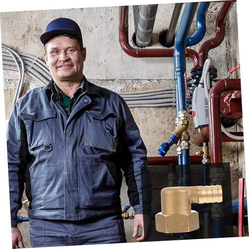 Abaodam 2 Stück Teiliges Messing Winkelverbindungsstück Innengewinde Wasseranschluss Langlebig Rostfrei Hitzebeständig für Luft und Wasserrohre von Abaodam