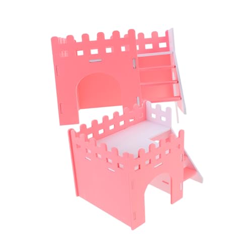 Abaodam 2 Stück Zweistöckiges Nagerhaus mit Leiter Robustes Meerschweinchen Versteck und Hamster Rückzugsort Dekoratives Kleintierhaus für Hamster Kleine Nagetiere Privater Ruheplatz von Abaodam