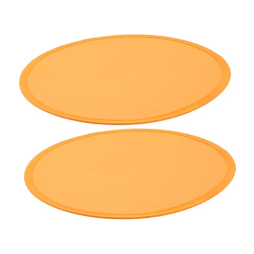 Abaodam 2 Stücke Japanischer Faltbarer Handfächer Mini Runder Handheld Fächer für Schnelle Kühlung Komfortabel Tragbar für Partys und Tanzaufführungen Orange von Abaodam