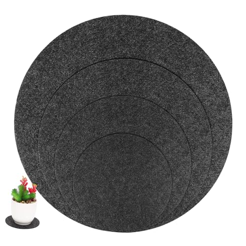 Abaodam 20 Stück Teiliges Filz Untersetzer für Pflanzentöpfe Doppelseitig Verwendbar Wasserabsorbierend Rund Strapazierfähige Schutzmatten für Innenräume Möbel und Bodenschutz von Abaodam