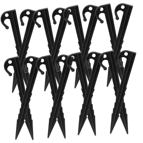 Abaodam 25 Stück Teiliges Zeltheringe Kunststoff Zeltheringe Outdoor Camping Bodenanker mit Haken für Strand Rasen und Garten Leicht Robust Wiederverwendbar Lang Schwarz Abaodam 25 Stück Teiliges Zeltheringe Kunststoff Zeltheringe Outdoor Camping Bodenanker mit Haken für Strand Rasen und Garten Leicht Robust Wiederverwendbar Lang Schwarz von Abaodam