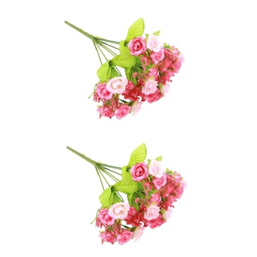 Abaodam Künstliche Rose 2st Kunstpflanze Grün Einzelne Kunstblumen Simulationsblumen Einstämmige Rosen Falsche Blumen Individuell Künstliche Blumen Haushalt Rose Künstlich von Abaodam