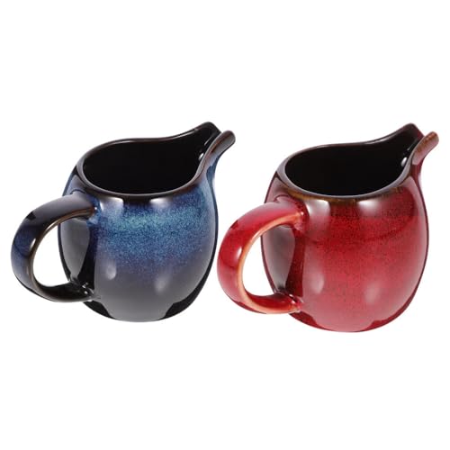 Abaodam 2stücke Keramik-sahnekännchen Für Latte Macchiato Milchkännchen Aus Porzellan Soßenkännchen Kaffeesirupkännchen Kaffeesahnezubehör von Abaodam