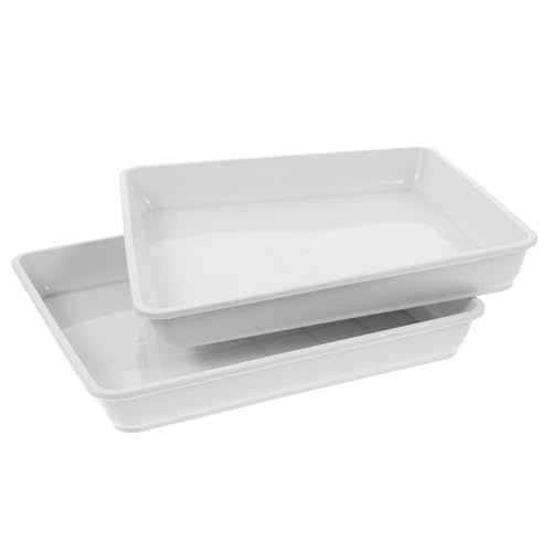Abaodam 2Stücke Quadratische Blumentopf Tabletts Robustem für Sukkulenten und Pflanzenpflege um Wasser zu Sammeln und Oberflächen zu Schützen von Abaodam
