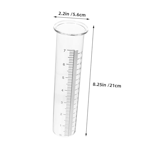 Abaodam 2Stücke Regenmesserrohr Transparentes Regenmessgerät für Garten und Terrasse Benutzerfreundliches Design zu Bedienen und Tragbar Langlebiges Kunststoffmaterial von Abaodam