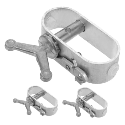 Abaodam 3 Stück Metall Spannschloss Drahtspanner für Poolabdeckungen Robuste Seilwinde mit Einfacher Handhabung für Runde und Ovale Oberirdische Schwimmbecken Silberfarbene Kabelspanner von Abaodam