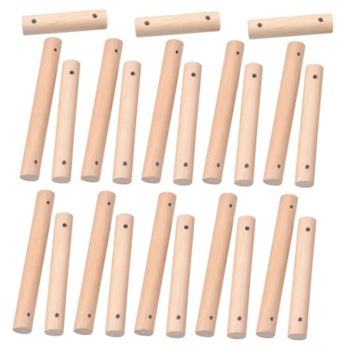 Abaodam 30 Stück Bastelholzstäbe Papageienspielzeugteile Zuckergleiterleiterholz DIY Stäbe DIY Holzstäbe Unbehandelte Holzstäbe Kaubares Vogelspielzeug von Abaodam