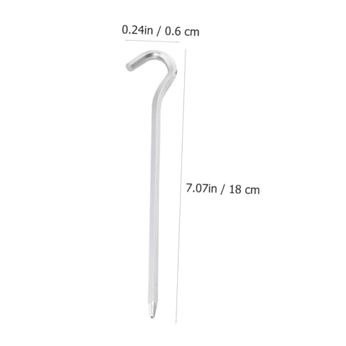 Abaodam 4 Stück Aluminium Zeltheringe Rostfrei Robust und Wiederverwendbar Konisch Zulaufend für Einfachen ERD Einsatz Geeignet für Camping Strandmatten Picknickdecken und Vielseitige von Abaodam