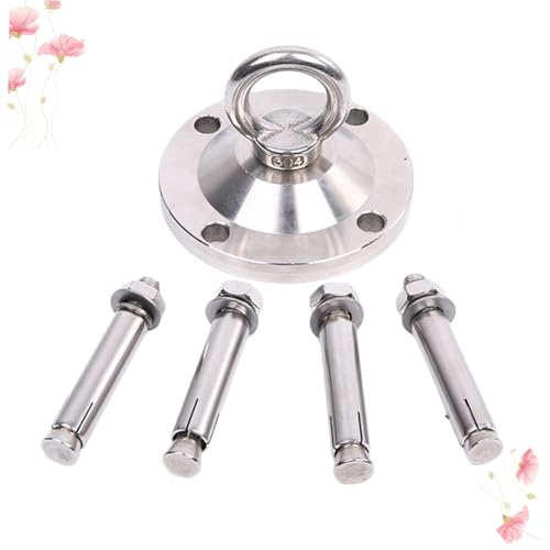 Abaodam 4 Stück Edelstahl Hundepfahl Drehbar mit Spiralbodenanker Langlebig Robust für Große Hunde Outdoor Camping Vielseitig Einsetzbar mit Expansionsschrauben von Abaodam