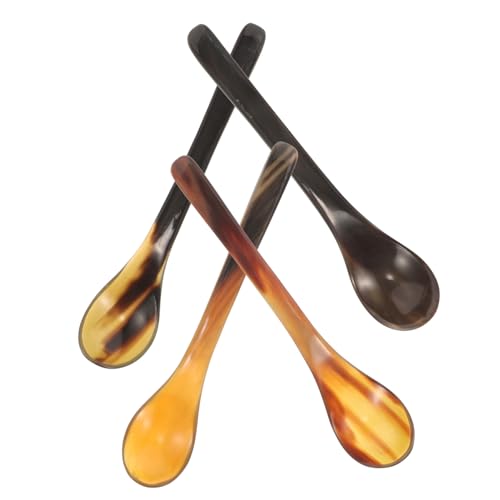 Abaodam 4 Stück Hornlöffel Langlebige Handgefertigte Rührlöffel aus Natürlichem Rinderhorn zum von Flüssigkeiten für Kaffee Tee und Desserts Spülmaschinenfest Leicht zu Reinigen Abaodam 4 Stück Hornlöffel Langlebige Handgefertigte Rührlöffel aus Natürlichem Rinderhorn zum von Flüssigkeiten für Kaffee Tee und Desserts Spülmaschinenfest Leicht zu Reinigen von Abaodam