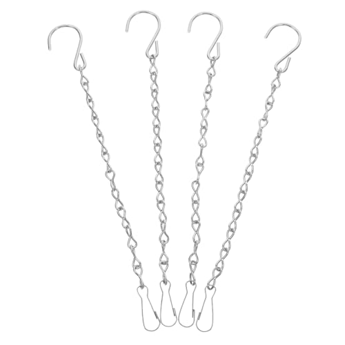 Abaodam 4 Stück Metall Hängerkette Teilig Silber mit S Haken Stark Belastbar für Blumenampel Vogelhäuschen Laternen Indoor Outdoor DIY Dekoration Garten Zubehör Abaodam 4 Stück Metall Hängerkette Teilig Silber mit S Haken Stark Belastbar für Blumenampel Vogelhäuschen Laternen Indoor Outdoor DIY Dekoration Garten Zubehör von Abaodam