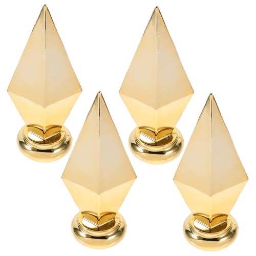 Abaodam 4 Stück Teiliges Fahnenmast Spitze aus Aluminiumlegierung Goldfarbene Dekorative Flaggenmast Endkappen Wetterfeste Flaggenkopf Ersatzteile für Garten und Außenbereich Einfache Abaodam 4 Stück Teiliges Fahnenmast Spitze aus Aluminiumlegierung Goldfarbene Dekorative Flaggenmast Endkappen Wetterfeste Flaggenkopf Ersatzteile für Garten und Außenbereich Einfache von Abaodam