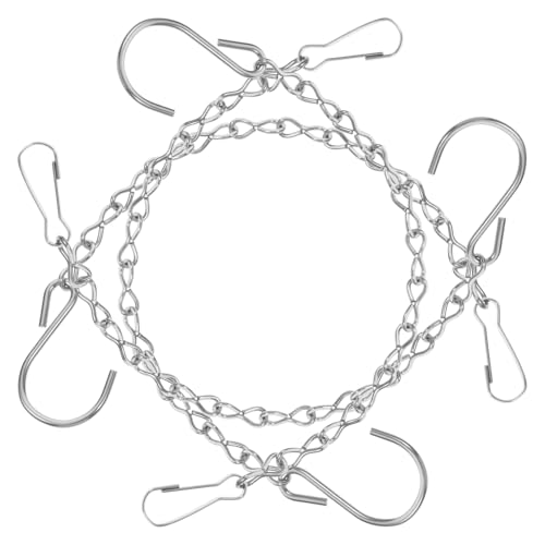 Abaodam 4 Stück Teiliges Hängekorbketten Metall mit Haken Silber zum Aufhängen von Pflanzgefäßen Vogelhäuschen Laternen und Windspielen Abaodam 4 Stück Teiliges Hängekorbketten Metall mit Haken Silber zum Aufhängen von Pflanzgefäßen Vogelhäuschen Laternen und Windspielen von Abaodam