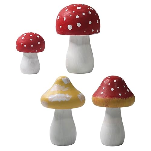 Abaodam 4 Stück Teiliges Holzpilz deko Handbemalt Langlebig Miniatur Gartenfigur für Feengarten Pflanzendekoration Vielseitig Einsetzbar für Innen und Außenbereiche Abaodam 4 Stück Teiliges Holzpilz deko Handbemalt Langlebig Miniatur Gartenfigur für Feengarten Pflanzendekoration Vielseitig Einsetzbar für Innen und Außenbereiche von Abaodam