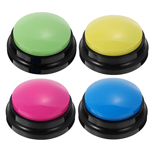 Abaodam 4 Stück Teiliges Hundespielzeug Interaktive Aufnahmetasten für Hunde Portable Sprachbuttons für Tierkommunikation und Training Farbige Drückspielzeuge Batterien Abaodam 4 Stück Teiliges Hundespielzeug Interaktive Aufnahmetasten für Hunde Portable Sprachbuttons für Tierkommunikation und Training Farbige Drückspielzeuge Batterien von Abaodam