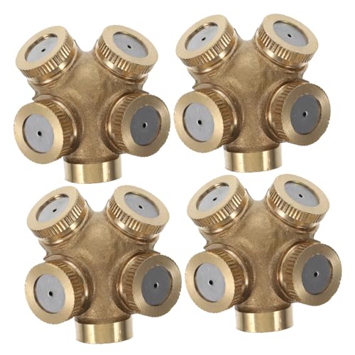 Abaodam 4 Stück Teiliges Messing Sprühdüse für Gartenbewässerung Misting Sprinkler für Landwirtschaftliche Anwendungen für Kühlung und Sprüharbeiten von Abaodam
