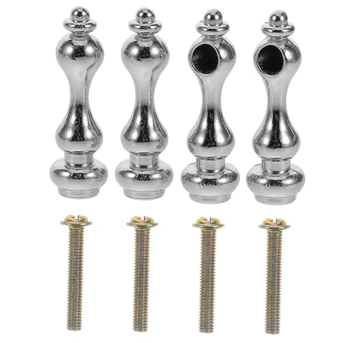 Abaodam 4stücke Schrankgeländer-pfostenende Metall Stecker Für Glasgeländer Möbel Hardware Ersatz End Kappe Einfache Installation Verschiedene Längen Kompatibel von Abaodam