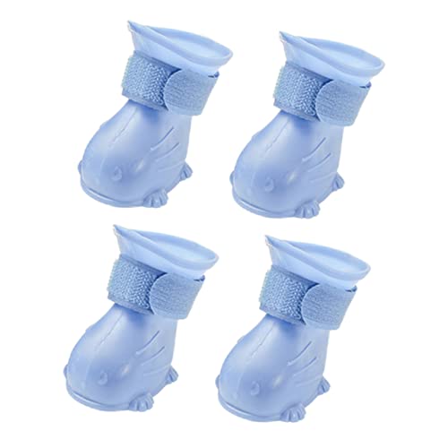 Abaodam 4 Stück wasserdichte Tep Hunderegenstiefel rutschfeste Strapazierfähige Welpenschuhe Wetterfeste Hundeschuhe für Outdoor Mittelgroß mit Befestigungssticker Hellblau Abaodam 4 Stück wasserdichte Tep Hunderegenstiefel rutschfeste Strapazierfähige Welpenschuhe Wetterfeste Hundeschuhe für Outdoor Mittelgroß mit Befestigungssticker Hellblau von Abaodam
