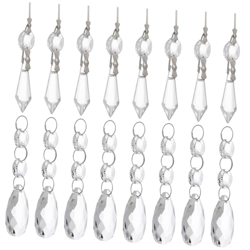 Abaodam 48stücke Transparente Wasserstein Elegante Kristall-Dekoration Für Kronleuchter Fenster Und Hochzeiten Leicht Langlebig Und Vielseitig Einsetzbar von Abaodam